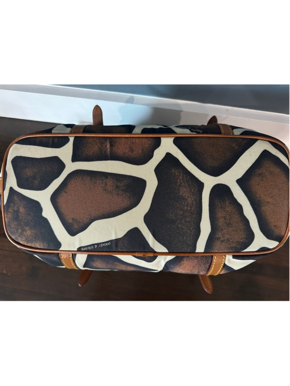 Women's Dooney & Bourke Giraffe Print Satchel Bag, One Size, Brown/Beige - Picture 6 of 11